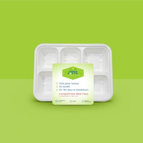 5 Compartment Meal Tray Deep
